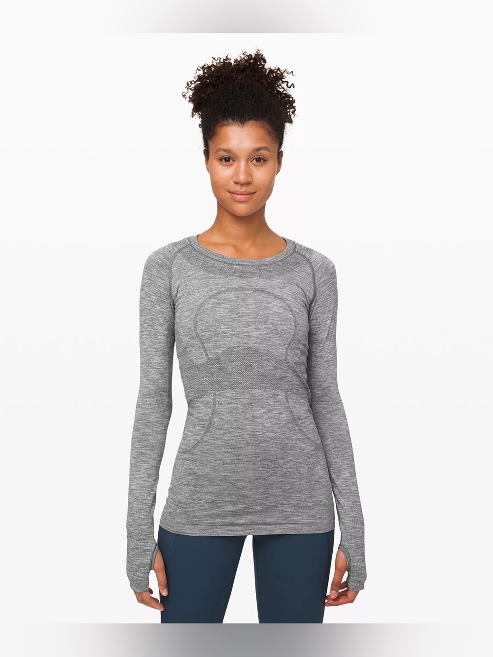 Lululemon Swiftly Tech Long Sleeve Crew in Grey size 4